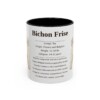11oz Bichon Frise Mug, Illustrated Dog Breed Facts Coffee Mug, Vintage Dog Keepsake Gift