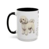 15oz Bichon Frise Mug, Illustrated Dog Breed Facts Coffee Mug, Vintage Dog Keepsake Gift