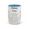 15oz Bichon Frise Mug, Illustrated Dog Breed Facts Coffee Mug, Vintage Dog Keepsake Gift