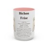 15oz Bichon Frise Mug, Illustrated Dog Breed Facts Coffee Mug, Vintage Dog Keepsake Gift