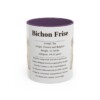 11oz Bichon Frise Mug, Illustrated Dog Breed Facts Coffee Mug, Vintage Dog Keepsake Gift