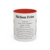 11oz Bichon Frise Mug, Illustrated Dog Breed Facts Coffee Mug, Vintage Dog Keepsake Gift
