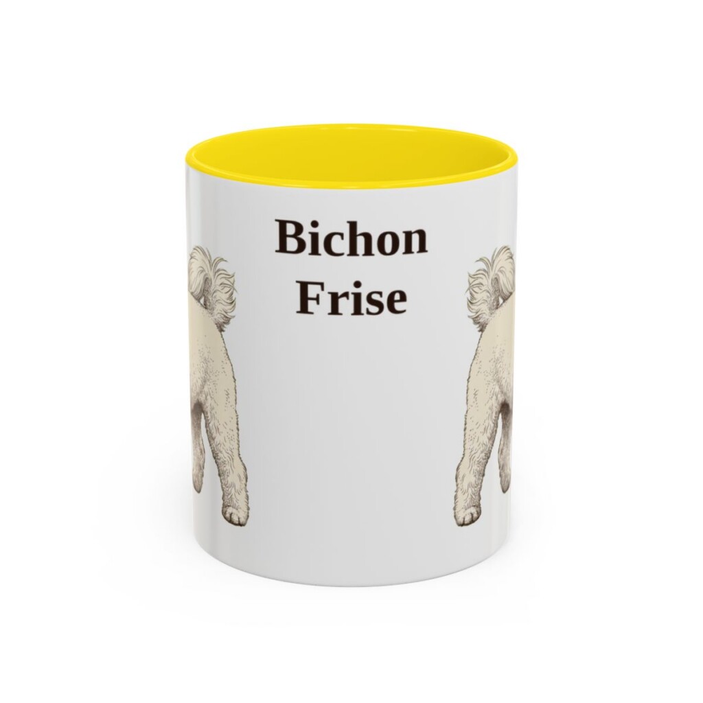 11oz Bichon Frise Mug, Vintage Dog Portrait Coffee Mug, Dog Lover Gift