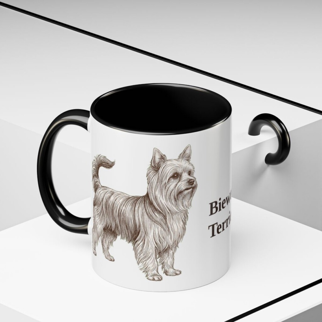 11oz Biewer Terrier Mug, Vintage Dog Portrait Coffee Mug, Dog Lover Gift