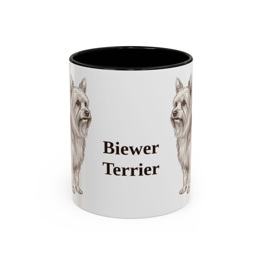 11oz Biewer Terrier Mug, Vintage Dog Portrait Coffee Mug, Dog Lover Gift