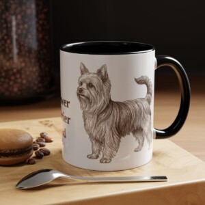 11oz Biewer Terrier Dog Dad Mug, Vintage Sketch Coffee Mug, Dog Dad Gift