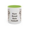 biewer-terrier-mug-humor-light-green-1 11oz Funny Biewer Terrier Mug, Rare Breed Rich Attitude, Vintage Dog Coffee Mug, Dog Lover Gift