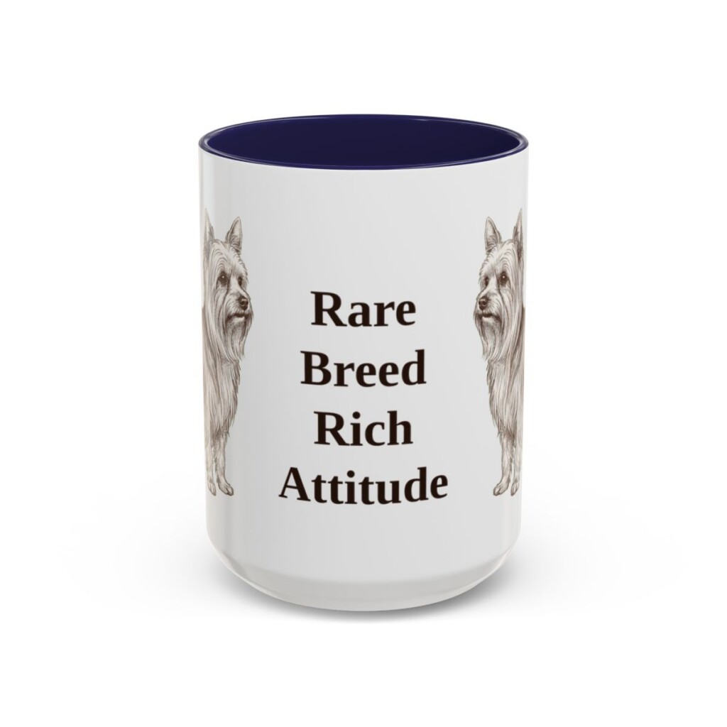 15oz Funny Biewer Terrier Mug, Rare Breed Rich Attitude, Vintage Dog Coffee Mug, Dog Lover Gift