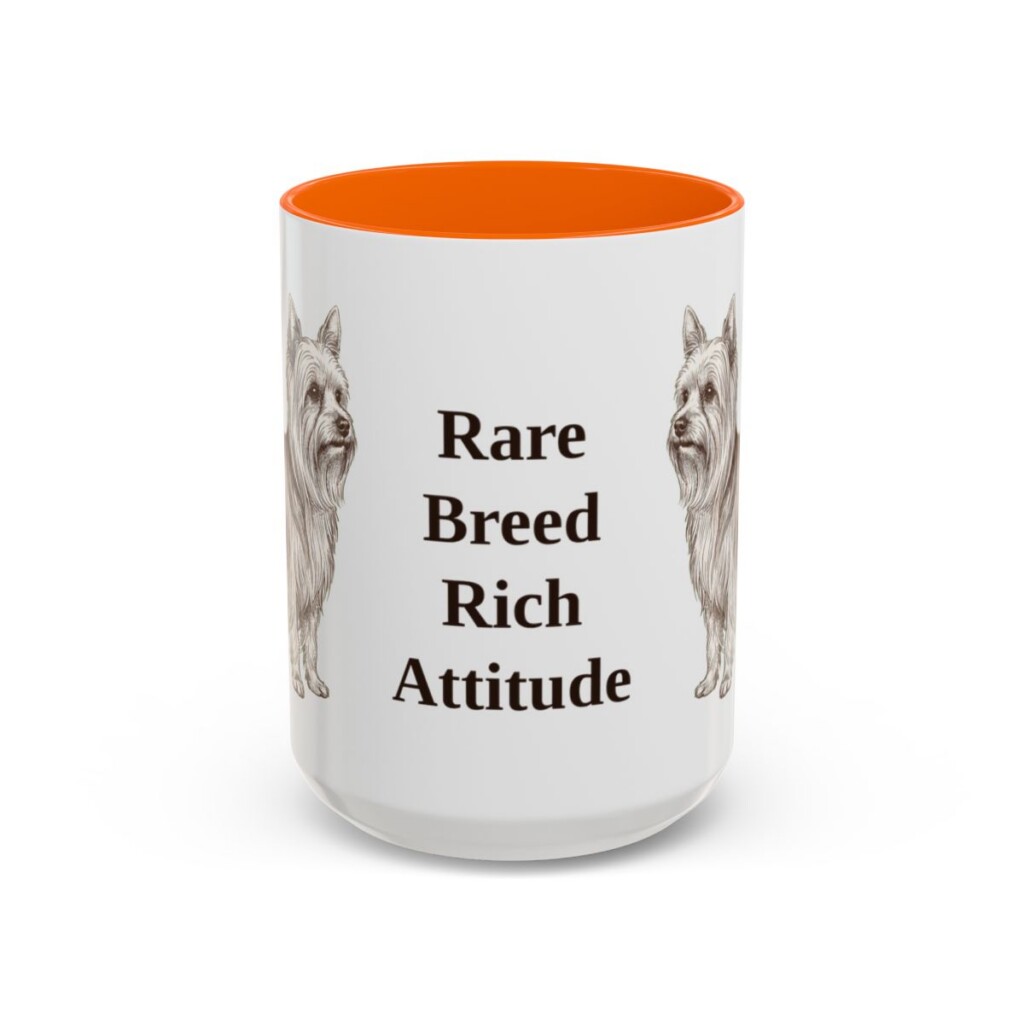 15oz Funny Biewer Terrier Mug, Rare Breed Rich Attitude, Vintage Dog Coffee Mug, Dog Lover Gift