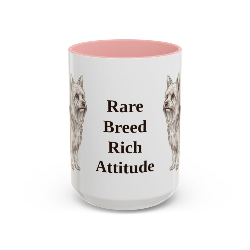 15oz Funny Biewer Terrier Mug, Rare Breed Rich Attitude, Vintage Dog Coffee Mug, Dog Lover Gift