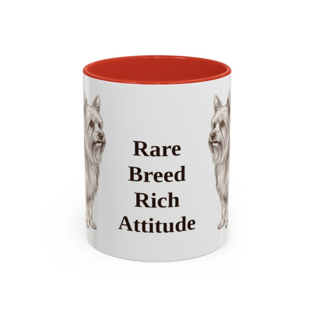 biewer-terrier-mug-humor-red-1 11oz Funny Biewer Terrier Mug, Rare Breed Rich Attitude, Vintage Dog Coffee Mug, Dog Lover Gift