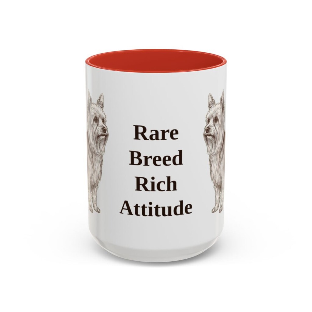 15oz Funny Biewer Terrier Mug, Rare Breed Rich Attitude, Vintage Dog Coffee Mug, Dog Lover Gift
