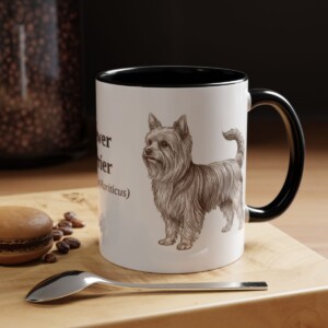 11oz Biewer Terrier Latin Mug, Biewer Terrier, Vintage Dog Coffee Mug, Dog Lover Gift