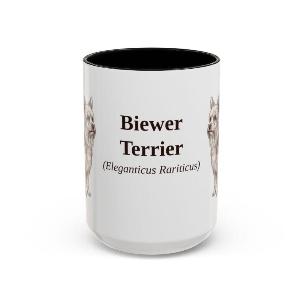 15oz Biewer Terrier Latin Mug, Biewer Terrier, Vintage Dog Coffee Mug, Dog Lover Gift