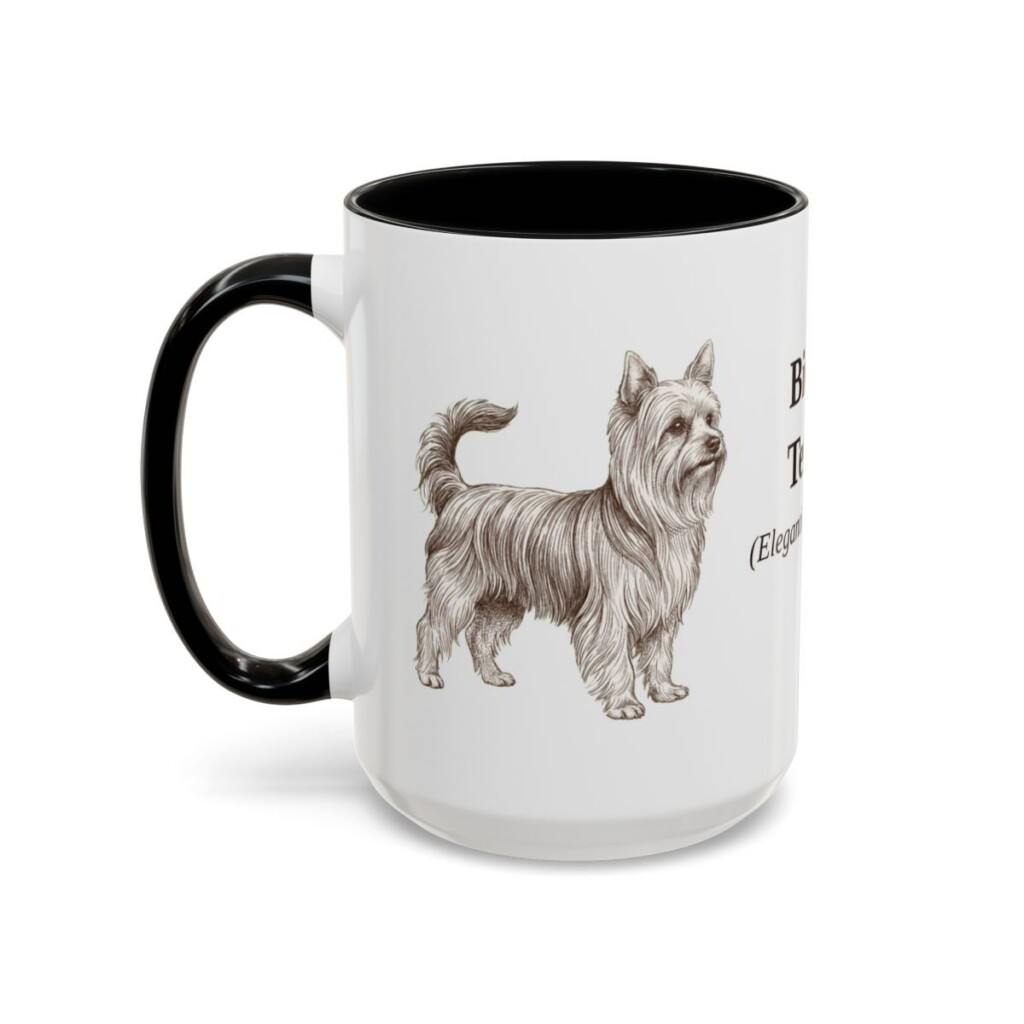 15oz Biewer Terrier Latin Mug, Biewer Terrier, Vintage Dog Coffee Mug, Dog Lover Gift