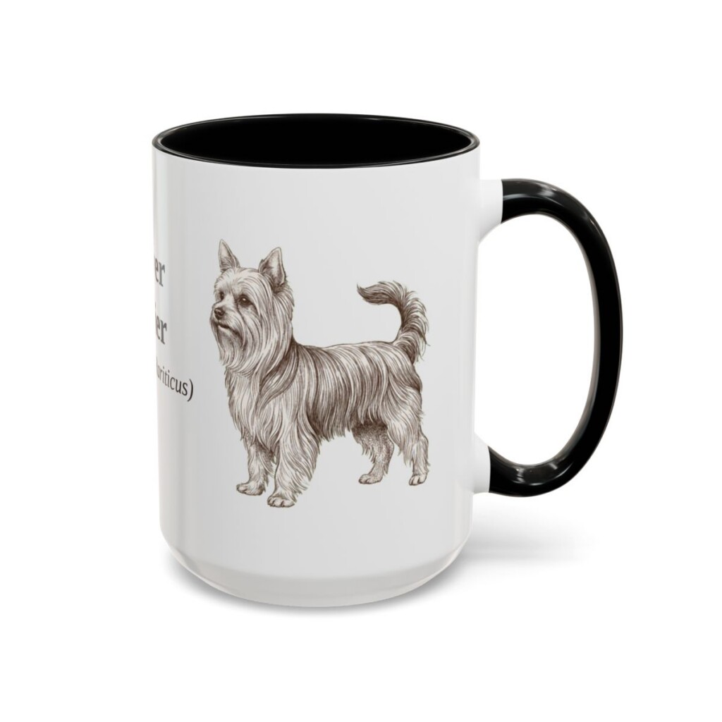 15oz Biewer Terrier Latin Mug, Biewer Terrier, Vintage Dog Coffee Mug, Dog Lover Gift