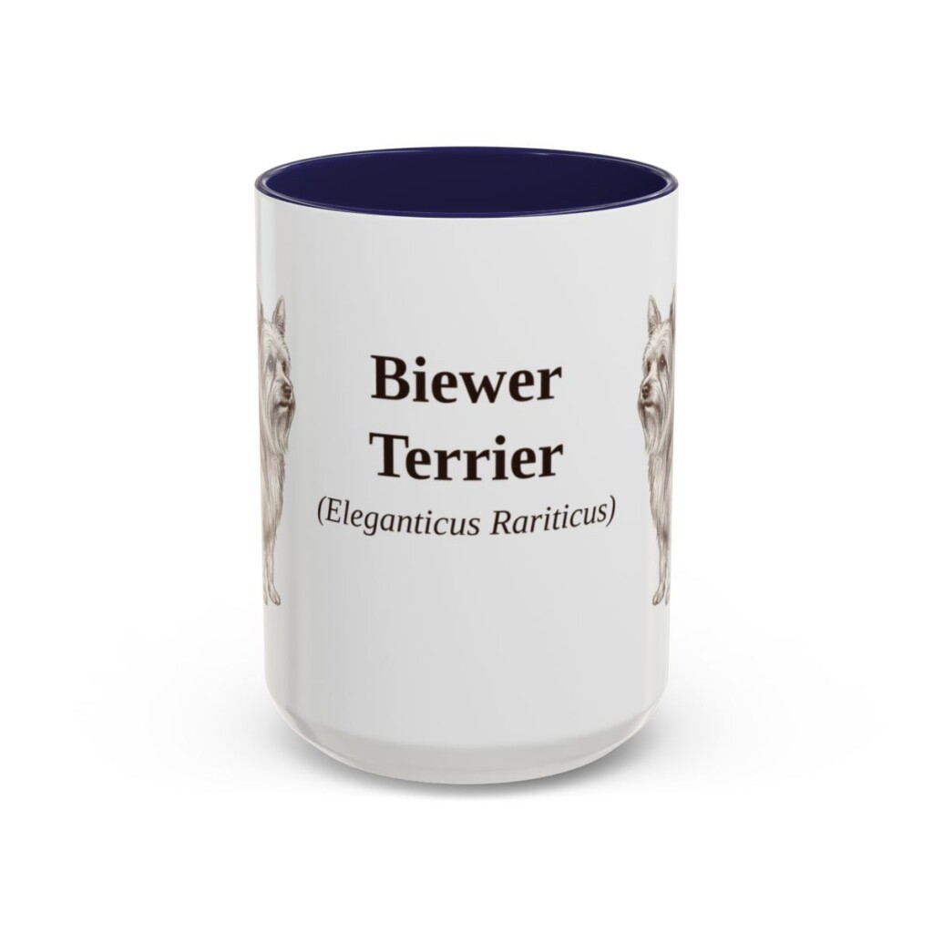 15oz Biewer Terrier Latin Mug, Biewer Terrier, Vintage Dog Coffee Mug, Dog Lover Gift