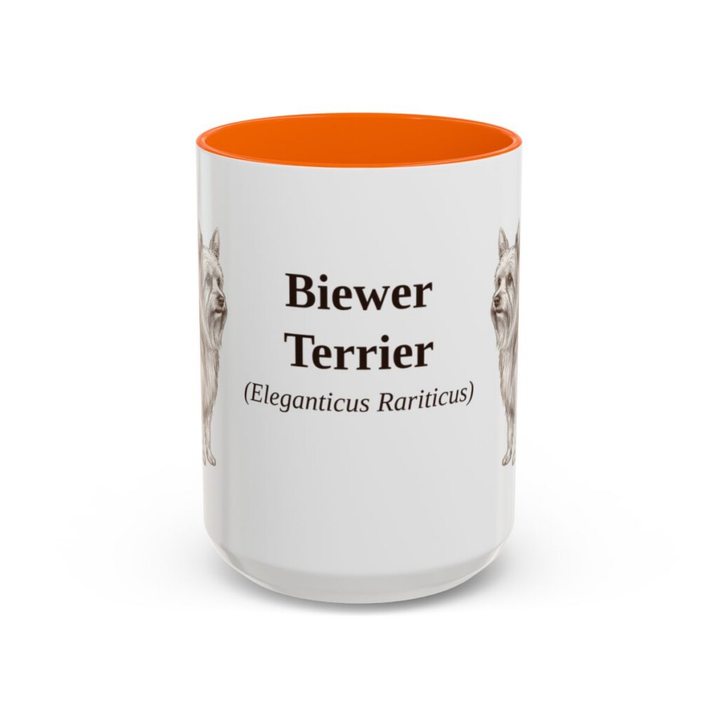 15oz Biewer Terrier Latin Mug, Biewer Terrier, Vintage Dog Coffee Mug, Dog Lover Gift
