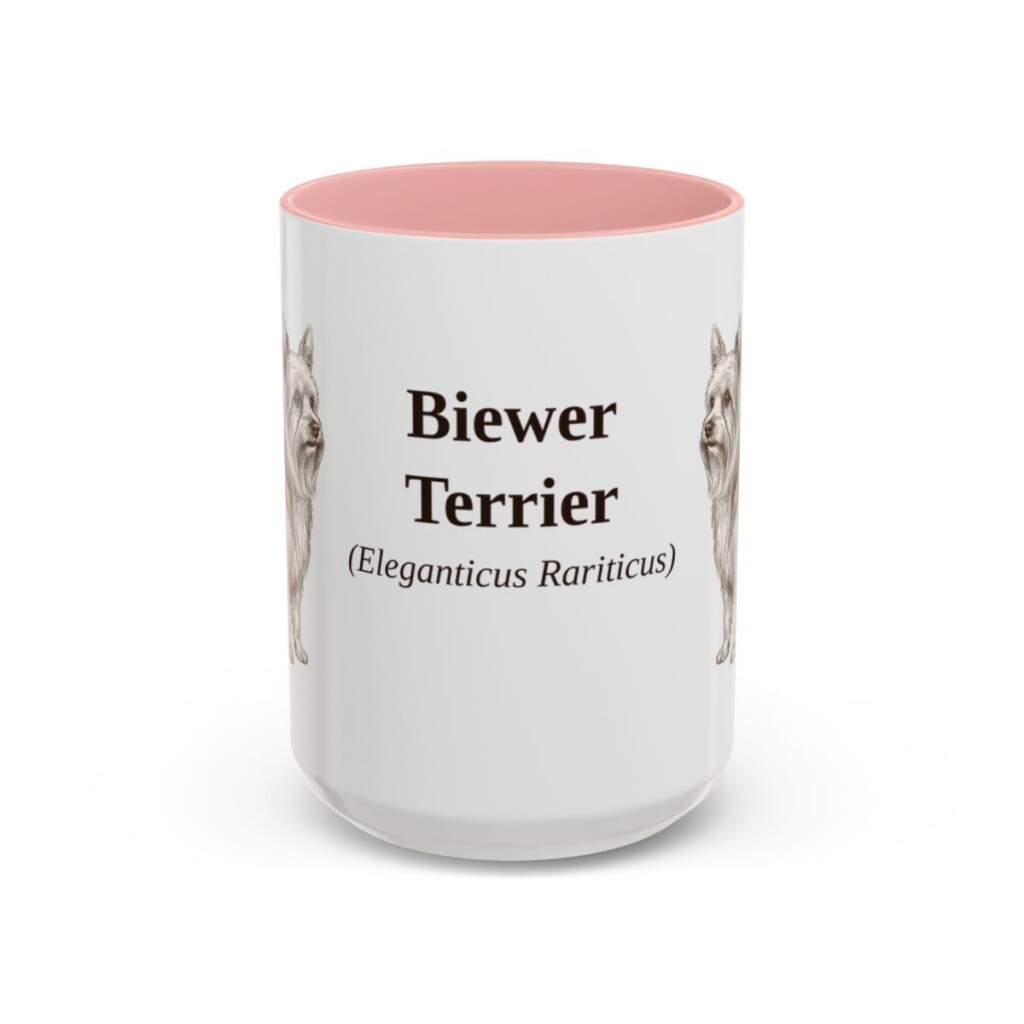 15oz Biewer Terrier Latin Mug, Biewer Terrier, Vintage Dog Coffee Mug, Dog Lover Gift