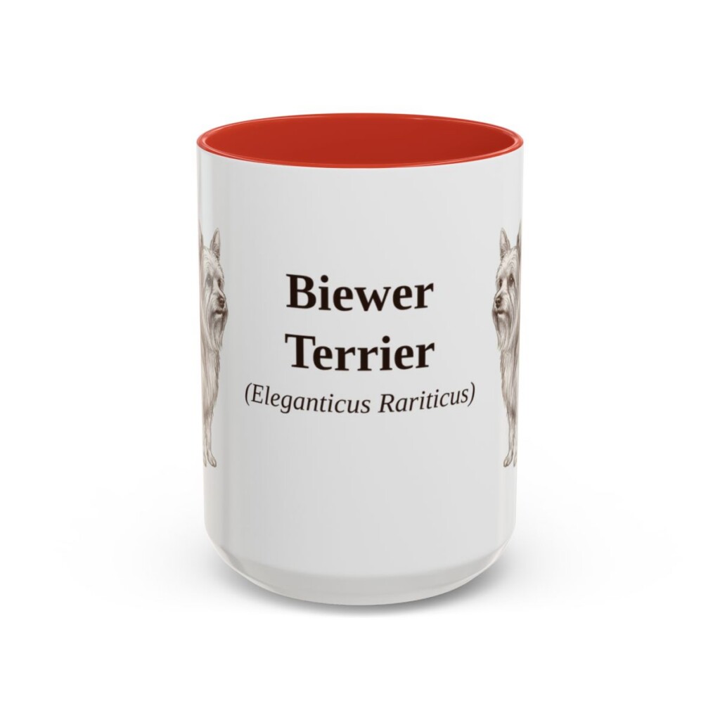 15oz Biewer Terrier Latin Mug, Biewer Terrier, Vintage Dog Coffee Mug, Dog Lover Gift