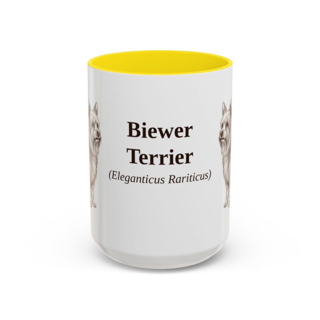15oz Biewer Terrier Latin Mug, Biewer Terrier, Vintage Dog Coffee Mug, Dog Lover Gift