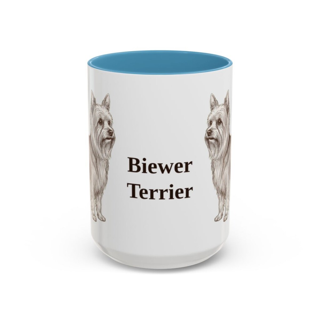 15oz Biewer Terrier Mug, Vintage Dog Portrait Coffee Mug, Dog Lover Gift
