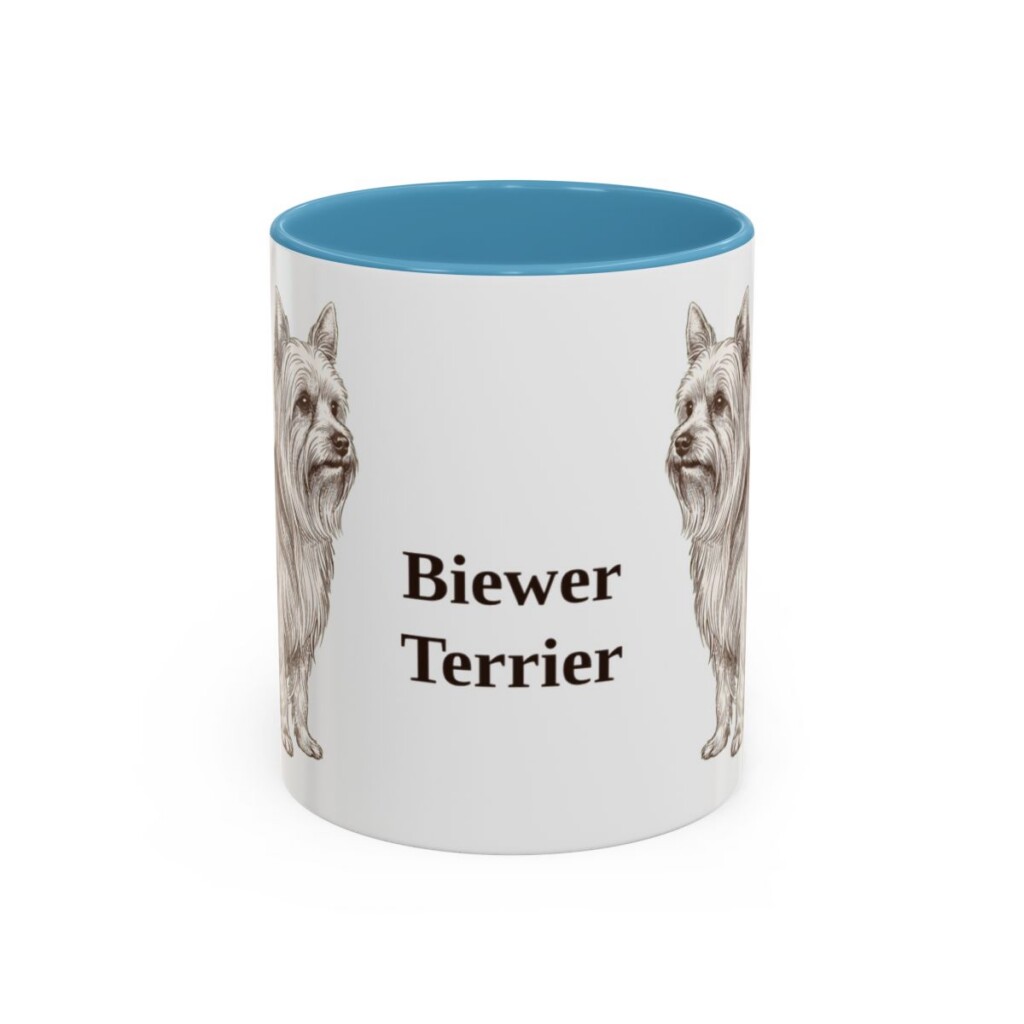 11oz Biewer Terrier Mug, Vintage Dog Portrait Coffee Mug, Dog Lover Gift