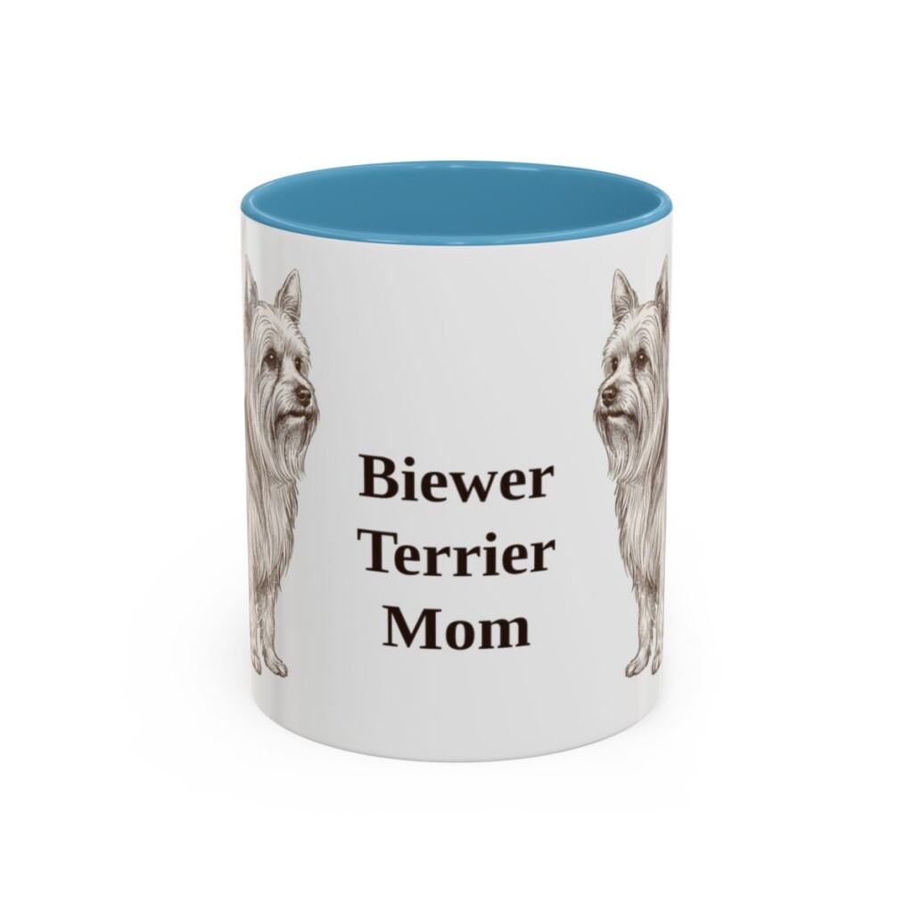 11oz Biewer Terrier Dog Mom Mug, Vintage Sketch Coffee Mug, Dog Mom Gift