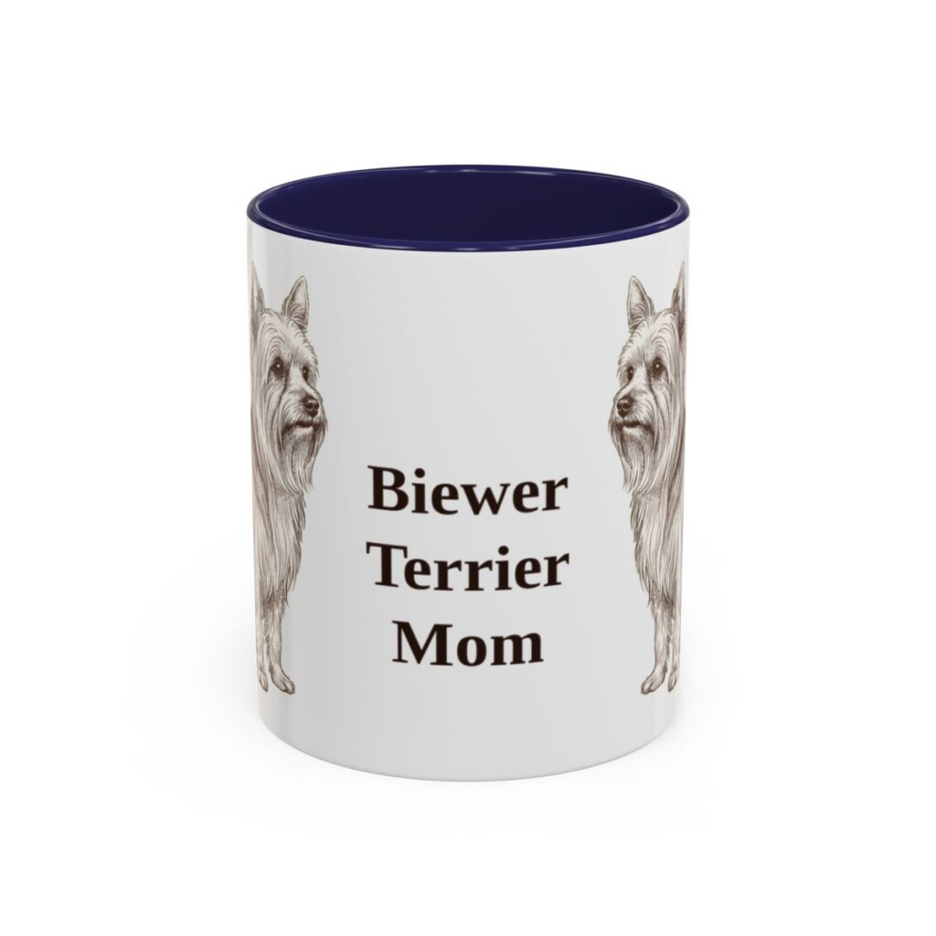11oz Biewer Terrier Dog Mom Mug, Vintage Sketch Coffee Mug, Dog Mom Gift