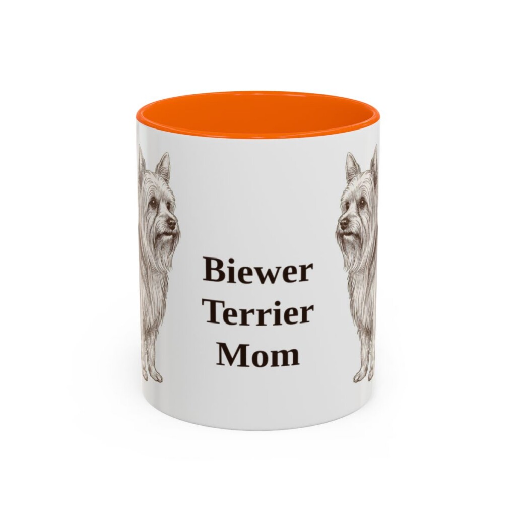11oz Biewer Terrier Dog Mom Mug, Vintage Sketch Coffee Mug, Dog Mom Gift