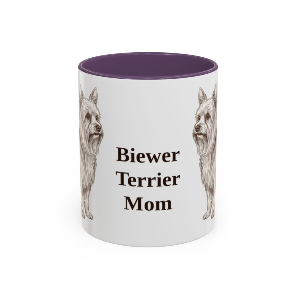 11oz Biewer Terrier Dog Mom Mug, Vintage Sketch Coffee Mug, Dog Mom Gift