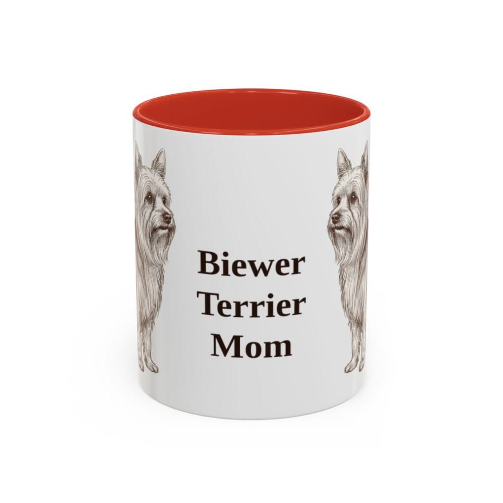 11oz Biewer Terrier Dog Mom Mug, Vintage Sketch Coffee Mug, Dog Mom Gift