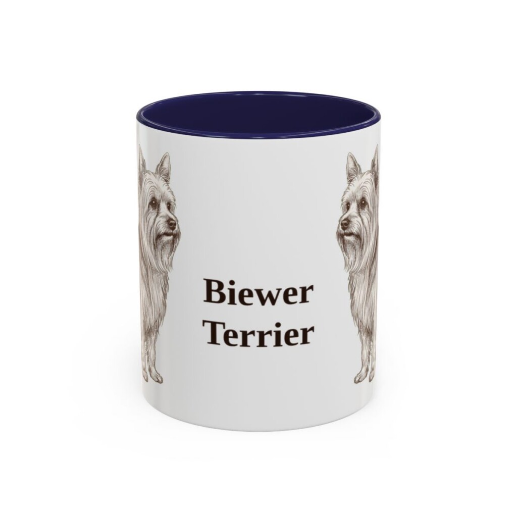 11oz Biewer Terrier Mug, Vintage Dog Portrait Coffee Mug, Dog Lover Gift
