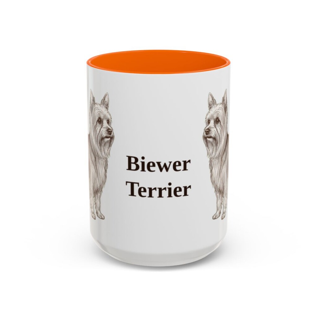 15oz Biewer Terrier Mug, Vintage Dog Portrait Coffee Mug, Dog Lover Gift