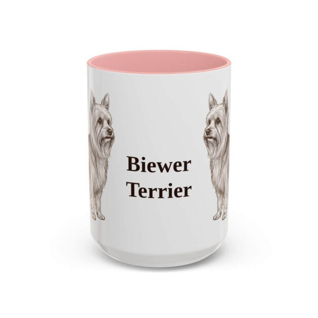 15oz Biewer Terrier Mug, Vintage Dog Portrait Coffee Mug, Dog Lover Gift