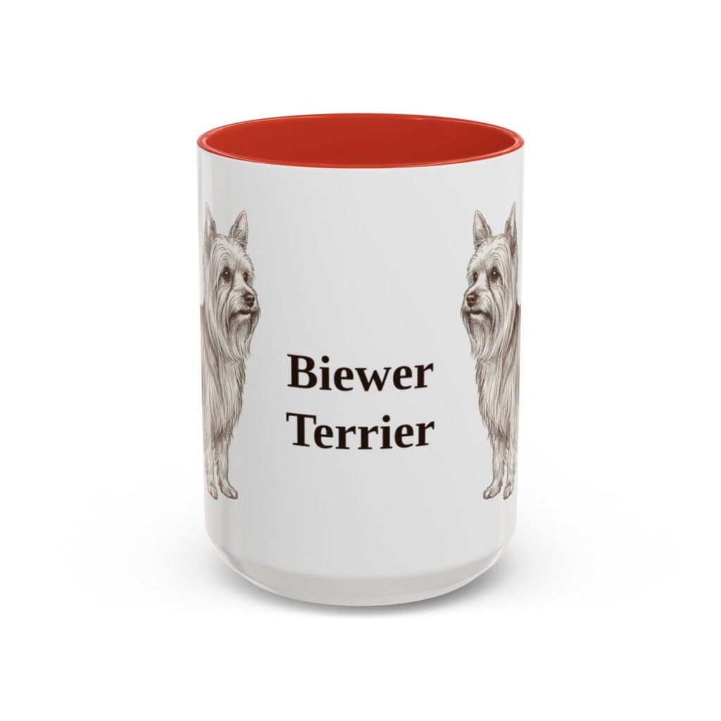 15oz Biewer Terrier Mug, Vintage Dog Portrait Coffee Mug, Dog Lover Gift