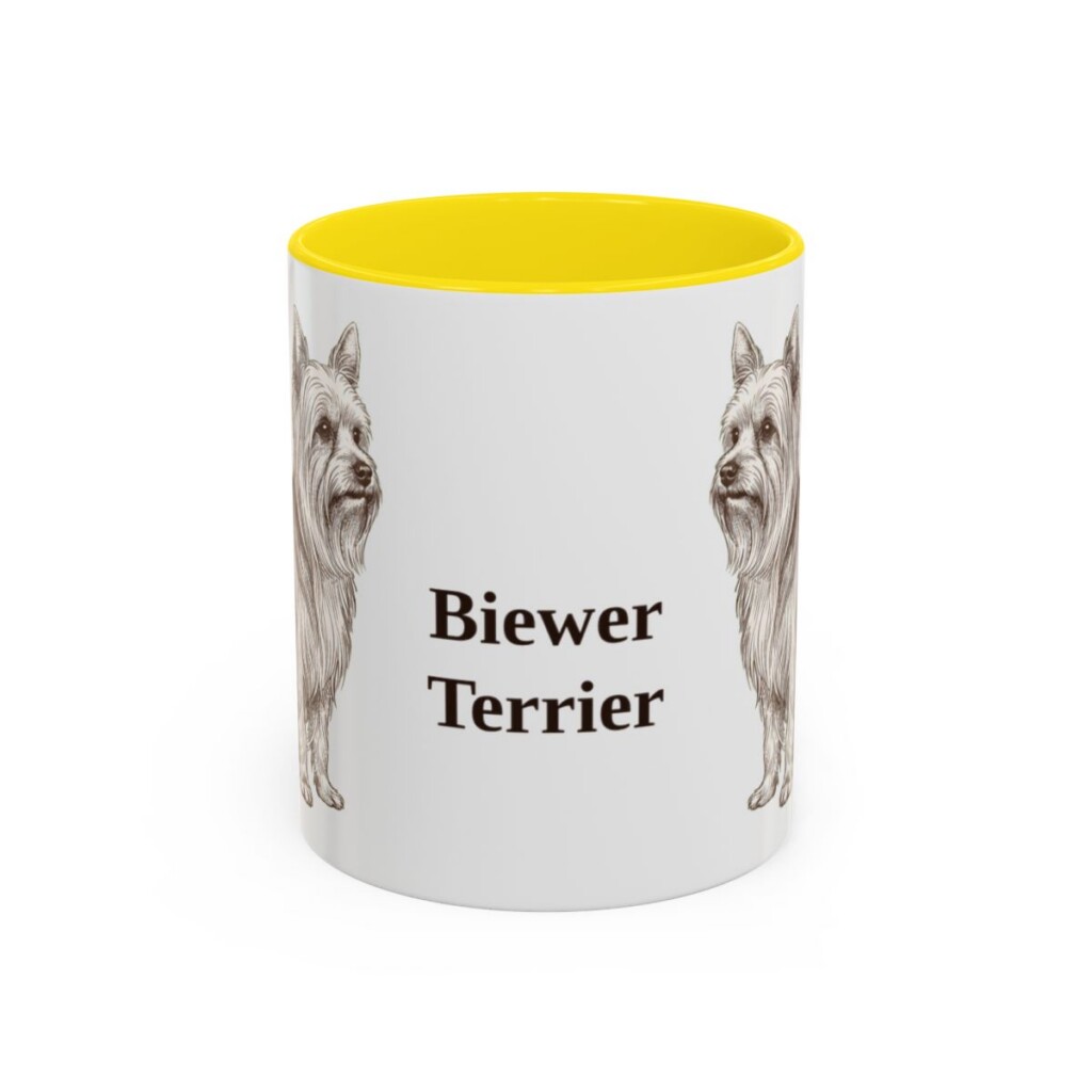 11oz Biewer Terrier Mug, Vintage Dog Portrait Coffee Mug, Dog Lover Gift