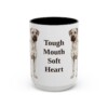 15oz Funny Black Mouth Cur Mug, Tough Mouth Soft Heart, Vintage Dog Coffee Mug, Dog Lover Gift