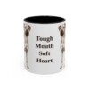 11oz Funny Black Mouth Cur Mug, Tough Mouth Soft Heart, Vintage Dog Coffee Mug, Dog Lover Gift