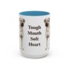 15oz Funny Black Mouth Cur Mug, Tough Mouth Soft Heart, Vintage Dog Coffee Mug, Dog Lover Gift