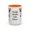 15oz Funny Black Mouth Cur Mug, Tough Mouth Soft Heart, Vintage Dog Coffee Mug, Dog Lover Gift