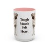 15oz Funny Black Mouth Cur Mug, Tough Mouth Soft Heart, Vintage Dog Coffee Mug, Dog Lover Gift