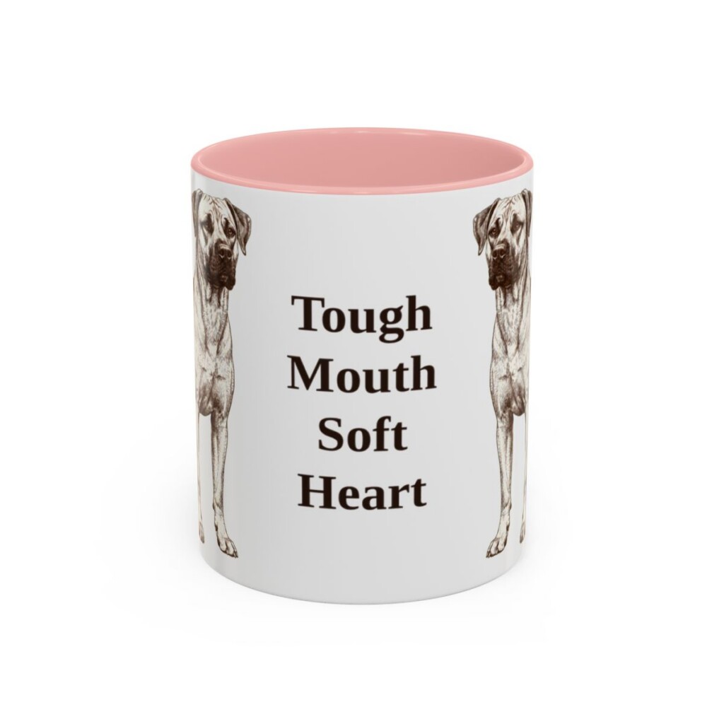 11oz Funny Black Mouth Cur Mug, Tough Mouth Soft Heart, Vintage Dog Coffee Mug, Dog Lover Gift