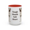 15oz Funny Black Mouth Cur Mug, Tough Mouth Soft Heart, Vintage Dog Coffee Mug, Dog Lover Gift