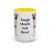 15oz Funny Black Mouth Cur Mug, Tough Mouth Soft Heart, Vintage Dog Coffee Mug, Dog Lover Gift