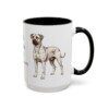 15oz Black Mouth Cur Latin Mug, Black Mouth Cur, Vintage Dog Coffee Mug, Dog Lover Gift
