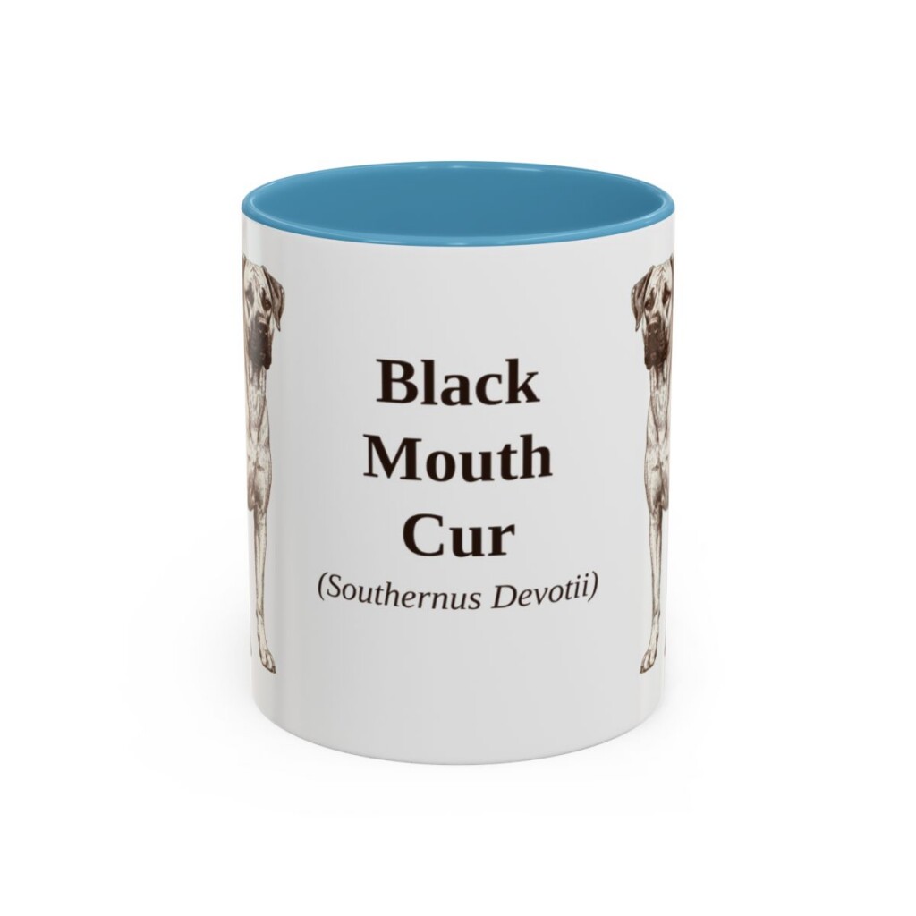 11oz Black Mouth Cur Latin Mug, Black Mouth Cur, Vintage Dog Coffee Mug, Dog Lover Gift