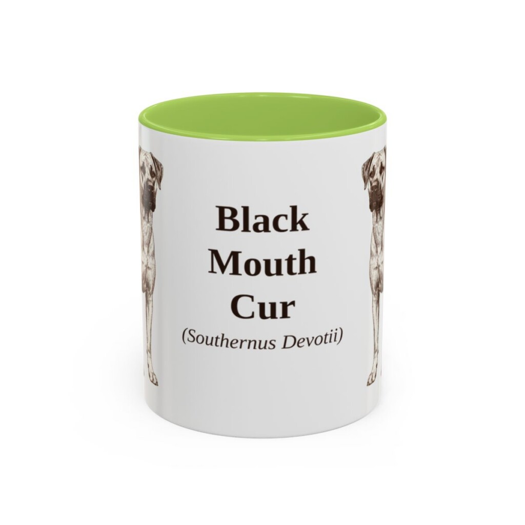 11oz Black Mouth Cur Latin Mug, Black Mouth Cur, Vintage Dog Coffee Mug, Dog Lover Gift