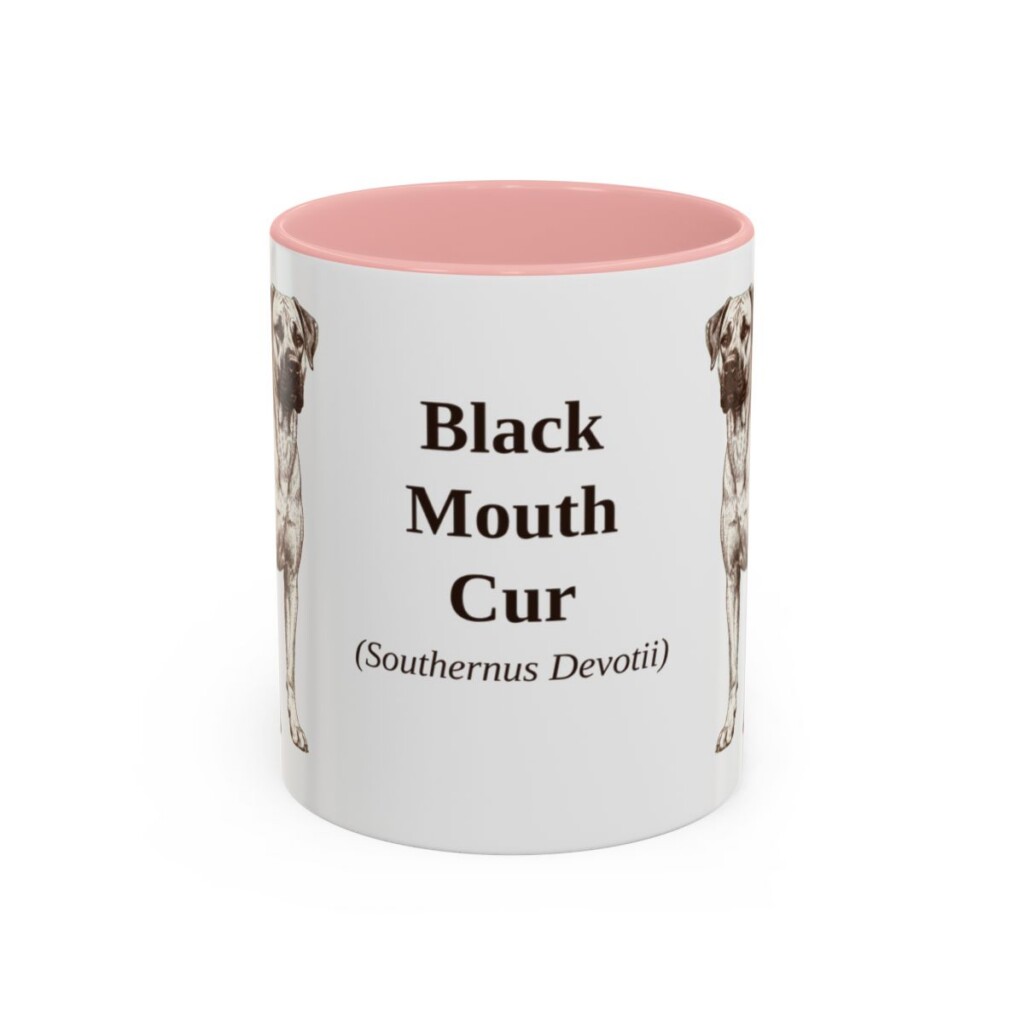 11oz Black Mouth Cur Latin Mug, Black Mouth Cur, Vintage Dog Coffee Mug, Dog Lover Gift