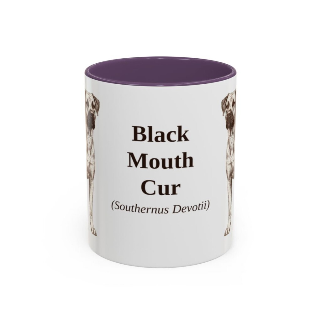 11oz Black Mouth Cur Latin Mug, Black Mouth Cur, Vintage Dog Coffee Mug, Dog Lover Gift